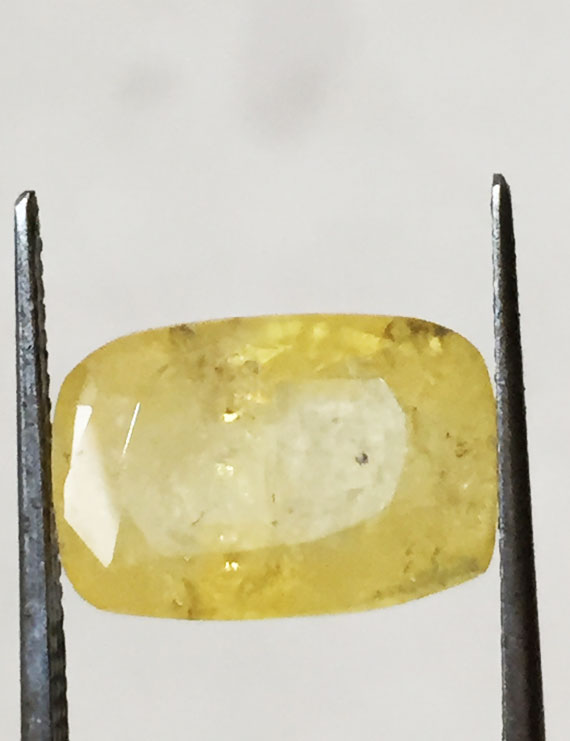 6.33 ct/7.00 ratti Natural Certified Ceylon Pukhraj/Yellow Sapphire